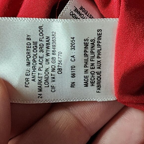 Anthropologie sz 4 Moulinette Soeurs Jaeda Red Lace Wide Leg Jumpsuit - Picture 14 of 16